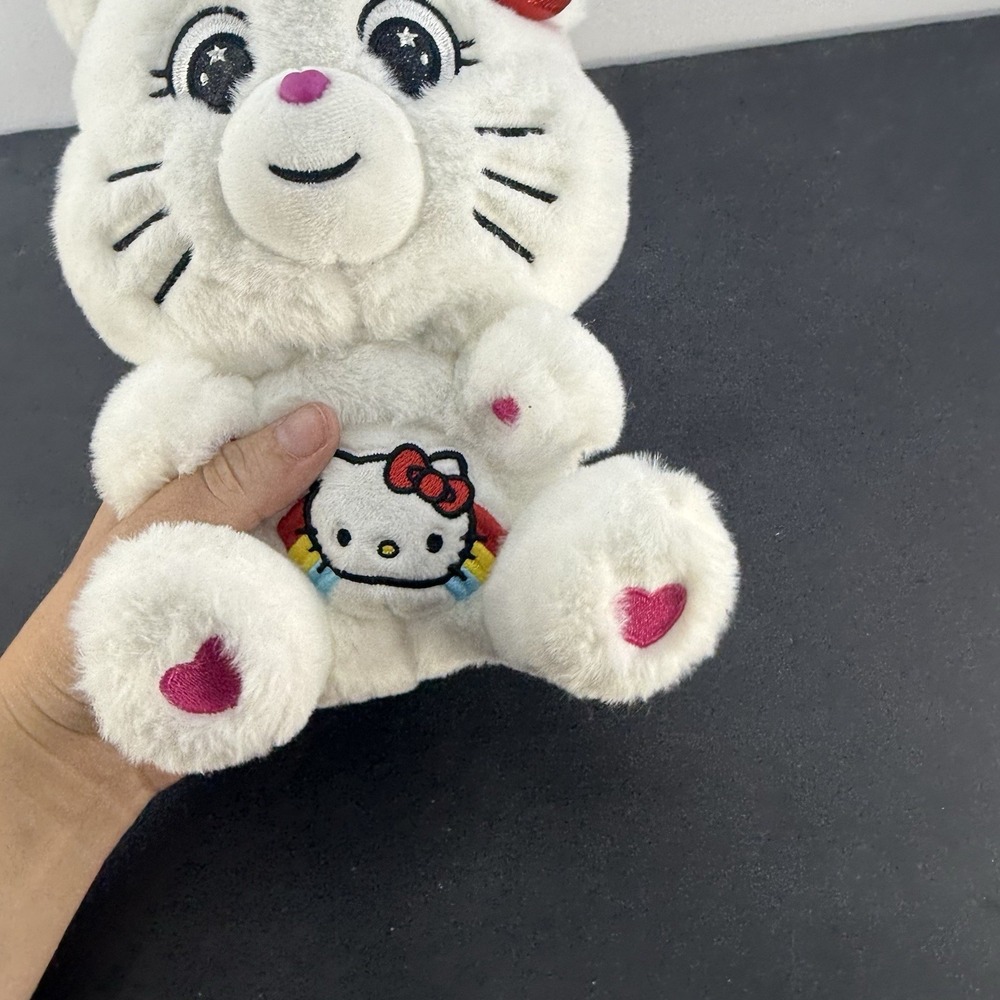 Basic Fun Hello Kitty x Care Bears White Plush Stuffed Animal Collectible 2023 - Picture 3 of 7